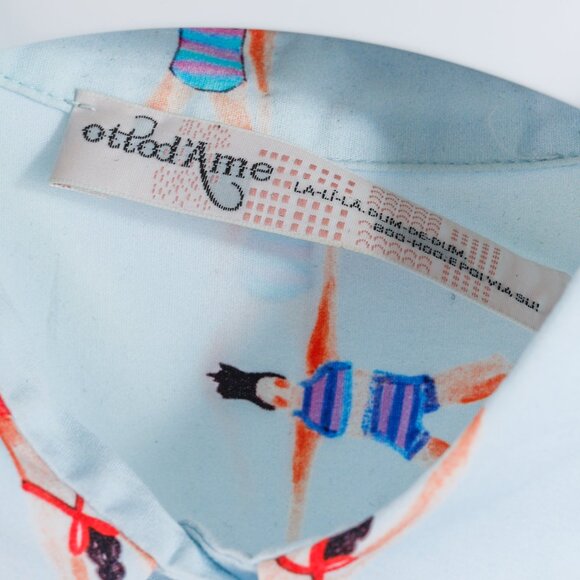 Ottod’Ame Swimmers Blue Sleeveless Poplin Shirtdress - Picture 9 of 11